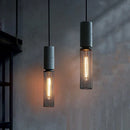 Axyaa Industrial Pendant Light Cement Metal Shade LED Hanging Lamp