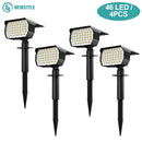 Axyaa Solar LED Landscape Spotlights - 3 Modes Waterproof Outdoor Wall Lights