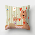 Cat Pattern Cushion Cover for Axyaa Brand Decorative Throw Pillow.
