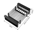 Axyaa Stainless Steel Sink Drain Rack: Multifunctional Storage Basket for Dishes, Fruits, and Vegetables
