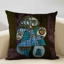 Pablo Picasso Abstract Art Cushion Cover 45x45cm Beige Linen Axyaa Brand