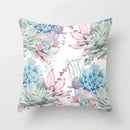 Tropical Cactus Succulent Plant Print Pillow Cover for Home Decor by Axyaa