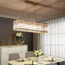 Axyaa Modern Crystal Chandelier for Home Décor and Dining - Elegant Iron Pendant Light