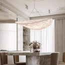 Axyaa Modern Silk Pendant Lamp | Nordic Chandeliers for Home Decor & Lighting Fixtures
