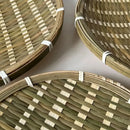 Bamboo Woven Basket Tray Set by Axyaa