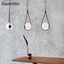 Axyaa Glass Ball Pendant Lamps Modern LED Light Fixtures for Home Decor