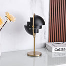 Axyaa Black Gold Metal Desk Lamp for Modern Living Room & Bedroom
