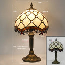 Axyaa Red Rose Stained Glass LED Table Lamp 8 Inches