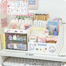 Axyaa Bunny Desk Organizer Office Rack Storage Drawer Pen Holder Cute Kawaii Box