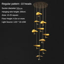 Axyaa Nordic Copper Lotus Chandelier LED Ceiling Lamp for Modern Luxury Home Decor