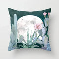 Axyaa Cactus Plants Pattern Cushion Cover Throw Pillow Decor Sofa Pillowcase