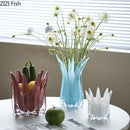 Axyaa Glass Vase Ornament Decorative Flower Vessel Hydroponic Desktop Arrangement