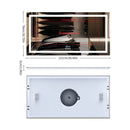Axyaa Smart LED Backlit Bathroom Mirror with Bluetooth and Anti-Fog Technology