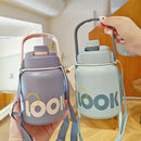 Axyaa Stainless Steel Insulated Straw Cup - Large Capacity, Portable, Travel Thermos
