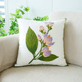 Axyaa Wild Floral Plant Embroidery Pillow Cover, 45x45cm, Country Style