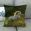 Axyaa Horse Print Cushion Covers: Animal Pillow Cases for Home Decoration