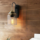 Axyaa Retro Industrial LED Wall Lamp for Luxury Bedrooms, Glass Bedside Corridor Mirror Light