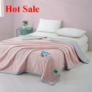 Axyaa Knitted Cool Summer Quilt Machine Washable Air Conditioner Quilt Ice Silk
