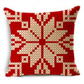 Axyaa Christmas Linen Pillowcase 45x45cm - Festive Home Decor & Gifts