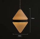 Axyaa Cream Glass Chandelier: Retro Bauhaus Designer Lamp for Restaurant and Bedroom
