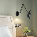 Axyaa Swing Arm LED Wall Lamp Aplique De Pared for Bedside Lighting
