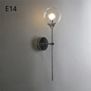 Nordic Golden Chrome Glass Ball Wall Lamps by Axyaa