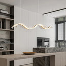Axyaa Nordic Wave LED Pendant Chandelier for Dining Room and Bar Decor