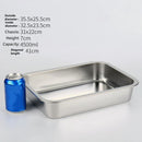 Axyaa Stainless Steel Food Storage Tray Loaf Pan Fruit Plate Snack Dish