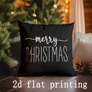 Christmas-themed Axyaa Pillows: Merry, Hello, Farm Fresh Pattern Cushion Cover for Sofa Bedroom Car.