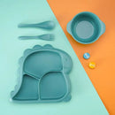 Axyaa Dinosaur Kids Tableware Set - Baby Feeding Bowl, Plates, Spoons, Forks