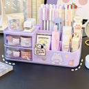 Axyaa Bear Handle Desk Organizer with Drawers and Kawaii Stickers