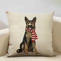 Axyaa Cute Cat Dog Christmas Party Pillow Cover 45x45cm
