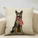Axyaa Cute Cat Dog Christmas Party Pillow Cover 45x45cm
