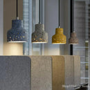 Axyaa Nordic Cement Pendant Lamp with Color LED for Bedroom and Dining Room