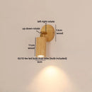 Axyaa LED Wood Wall Lamp with Pull Chain Switch for Bedroom and Bathroom Mirror