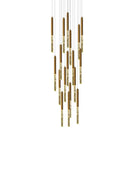 Axyaa Luxury Crystal LED Chandelier for Living Room Custom Hanging Lamps