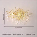 Gold Crystal Ceiling Chandelier for Dining Living Room Luxury by Axyaa