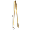 Axyaa Stainless Steel BBQ Tongs with Long Handle and Non-Slip Grip