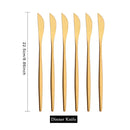 Axyaa Matte Gold Tableware Cutlery Set Stainless Steel Flatware Kitchen Dinner