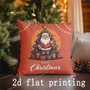 Axyaa Christmas Theme Pillow Covers Set for Sofa, Bedroom, Car- Decorative Cushion Cover