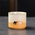 Axyaa Desert Camel Coarse Pottery Coffee Cup and Saucer Set