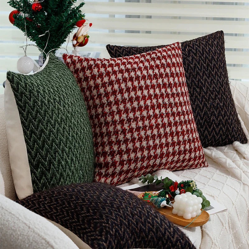 Axyaa Geometric Christmas Pillowcase for Sofa Bed Home Decoration
