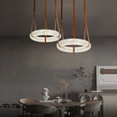 Axyaa Marble Chandelier: Trendy LED Pendant Light for Stylish Indoor Lighting