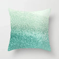 Light Blue Green Mint Geometric Print Boho Pillowcase Set by Axyaa