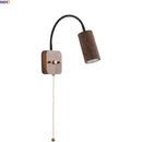 Axyaa Walnut Wood LED Wall Lamps Interior Bedroom Lighting
