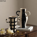 Axyaa Ceramic Double Ear Vase: Home Decor, Flower Arrangement, Hydroponic Display