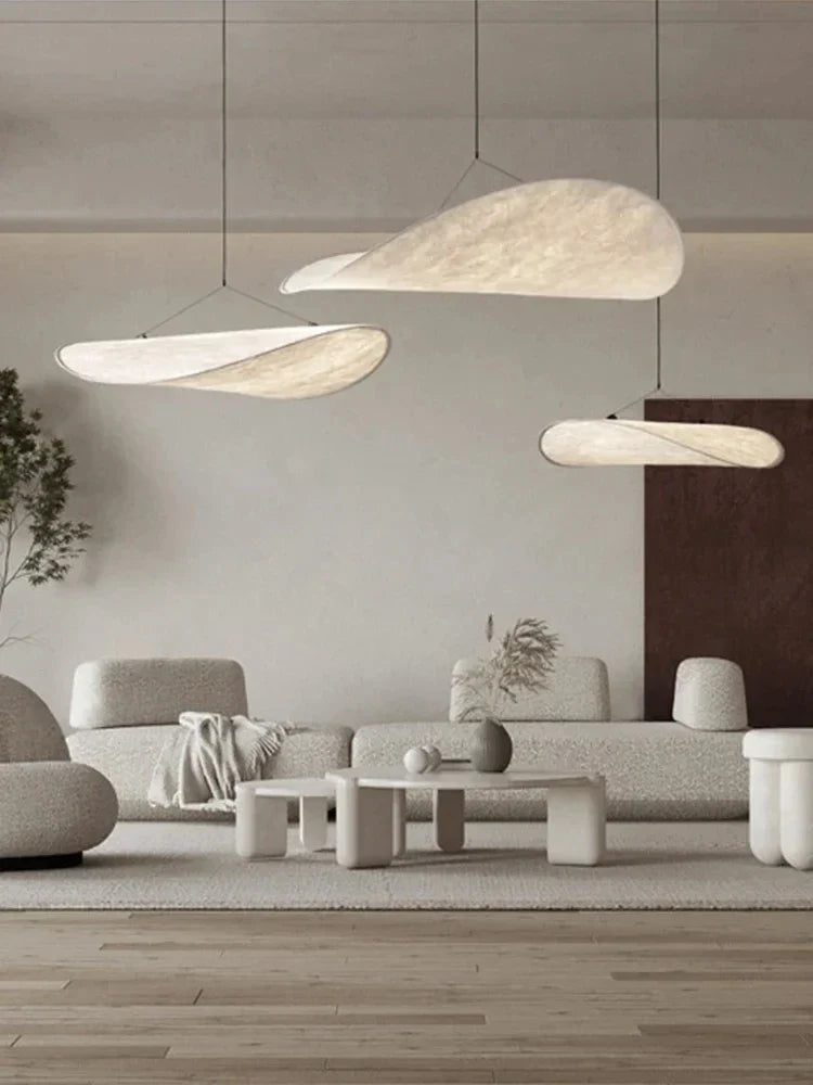 Axyaa Nordic Silk LED Pendant Lights Bedroom Chandelier - Luminarias & Home Decor