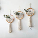 Axyaa Nordic Macrame Wall Hanging Round Wall Tapestry for Home Decor
