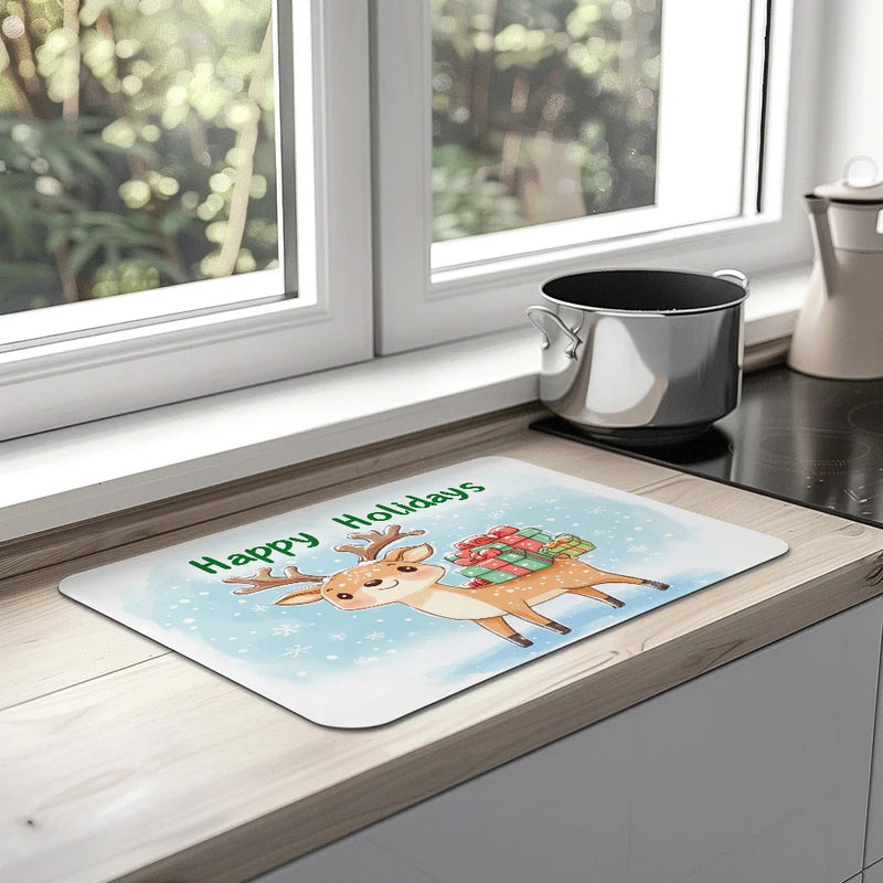 Axyaa Absorbent Rubber Backed Dish Drying Mat