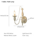 Axyaa French Crystal Chandelier Wall Lamp for Bedroom Princess Room